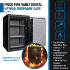 Barska 4.39 CF Heavy-Duty Steel Fireproof Safe Vault With Digital Keypad (SAK51786)