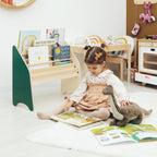 Wooden Montessori Bookshelf Natural
