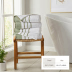 Decorative Cotton Stripe Bath Towel Set - Noelle Collection