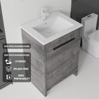 24 Inch Freestanding Bathroom Vanity with Sink