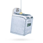 Silver Oven Stove Range Glass Christmas Ornament