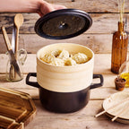 Enameled Cast Iron Dutch Oven with Steamer, 2.5-Qt