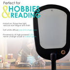 63"H Slim Design LED Bright Reader Natural Daylight Full Spectrum Floor Lamp Black