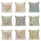 Decorative Plant Flower Throw Pillow Cover Soft Linen Cushion Cover For Living Room Couch Sofa Patio Outdoor Home Decor  Decorative Plant Flower Throw Pillow Covers For Couch Sofa Bed Modern Quality Design Cushion Cover 45x45cm
