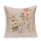 Decorative Plant Flower Throw Pillow Cover Soft Linen Cushion Cover For Living Room Couch Sofa Patio Outdoor Home Decor  Decorative Plant Flower Throw Pillow Covers For Couch Sofa Bed Modern Quality Design Cushion Cover 45x45cm