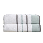 Decorative Cotton Stripe Bath Towel Set - Noelle Collection