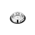 Jeffers Pet Embossed No-Tip Anti-Skid Stainless Steel Pet Bowls for Dogs, Cats, Puppies, Kittens – Rubber Base, Food & Water Feeding Dish