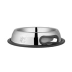Jeffers Pet Embossed No-Tip Anti-Skid Stainless Steel Pet Bowls for Dogs, Cats, Puppies, Kittens – Rubber Base, Food & Water Feeding Dish
