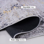 Maval - Abstract Washable Area Rug