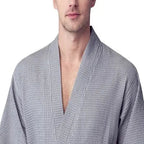Waffle Spa Bathrobe for Men -  Absorbent, Lightweight