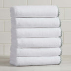 Cotton Border-Stitched 6-Piece Towel Set - Valery Collection