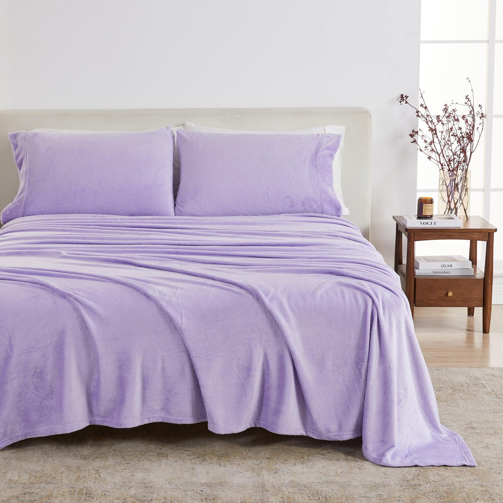 Solid Plush Sheet - Velvet Luxe Collection