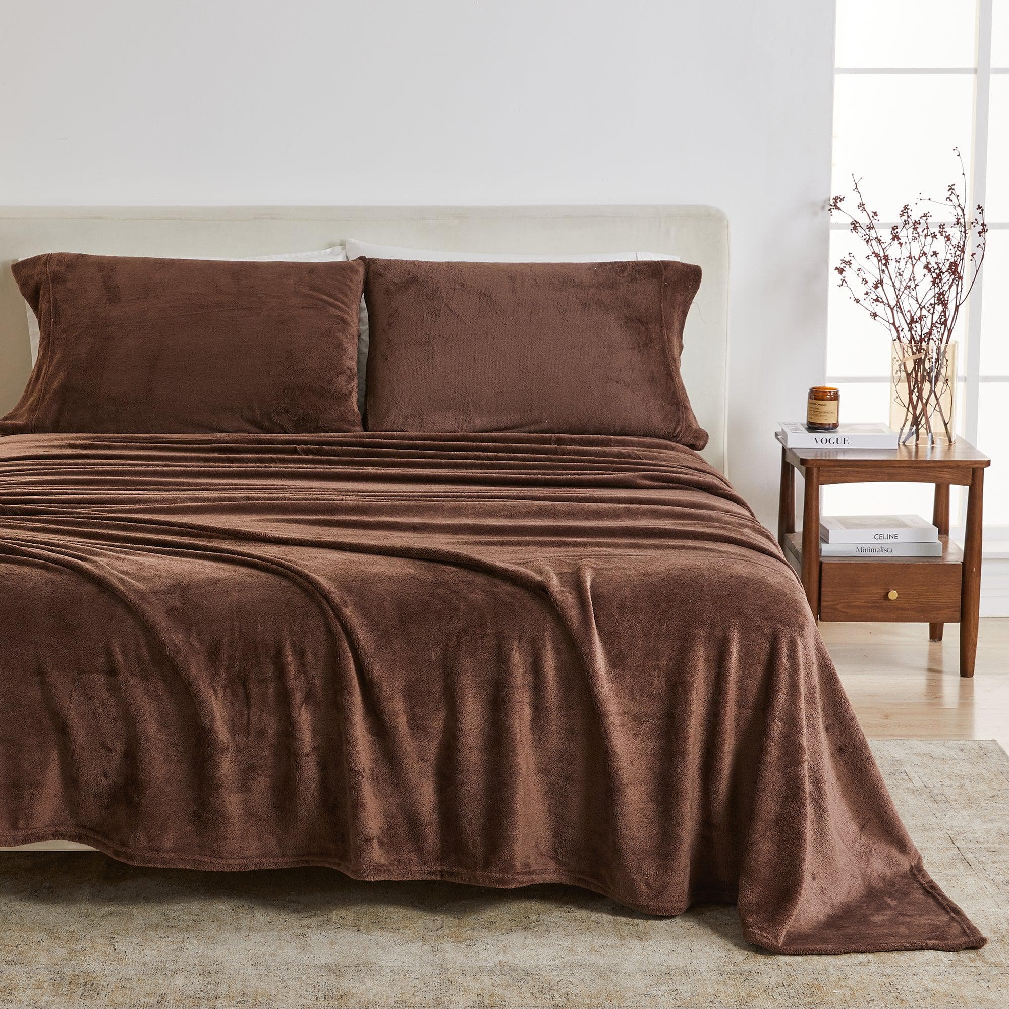 Solid Plush Sheet - Velvet Luxe Collection