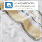 Decorative Cotton Stripe Bath Towel Set - Noelle Collection