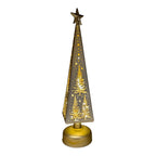 Etched Glass Tree with Star Topper LED Luminary
