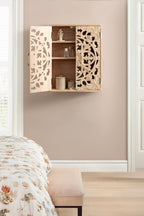 Saanvi Carved Wood Wall Cabinet
