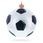 Soccer Player in Action Glass Ball Christmas Sports Ornament 4 Inches