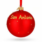 The Alamo, San Antonio, Texas Glass Ball Christmas Ornament 3.25 Inches