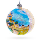 Mont Saint-Michel, Normandy, France Glass Ball Christmas Ornament 4 Inches