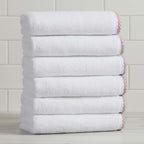Cotton Border-Stitched 6-Piece Towel Set - Valery Collection