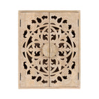 Saanvi Carved Wood Wall Cabinet