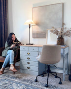 36 Inch Ivory Adjustable Table Lamp