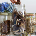 Le Parfait Screw Top Jars, French Glass Storage Jars with Colorful Airtight Screw Lids