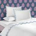 400TC Cotton Sateen Triple Scallop Embroidery Duvet Cover Set