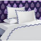 400TC Cotton Sateen Triple Scallop Embroidery Duvet Cover Set