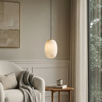 Oval Alabaster Pendant Light