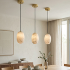 Oval Alabaster Pendant Light