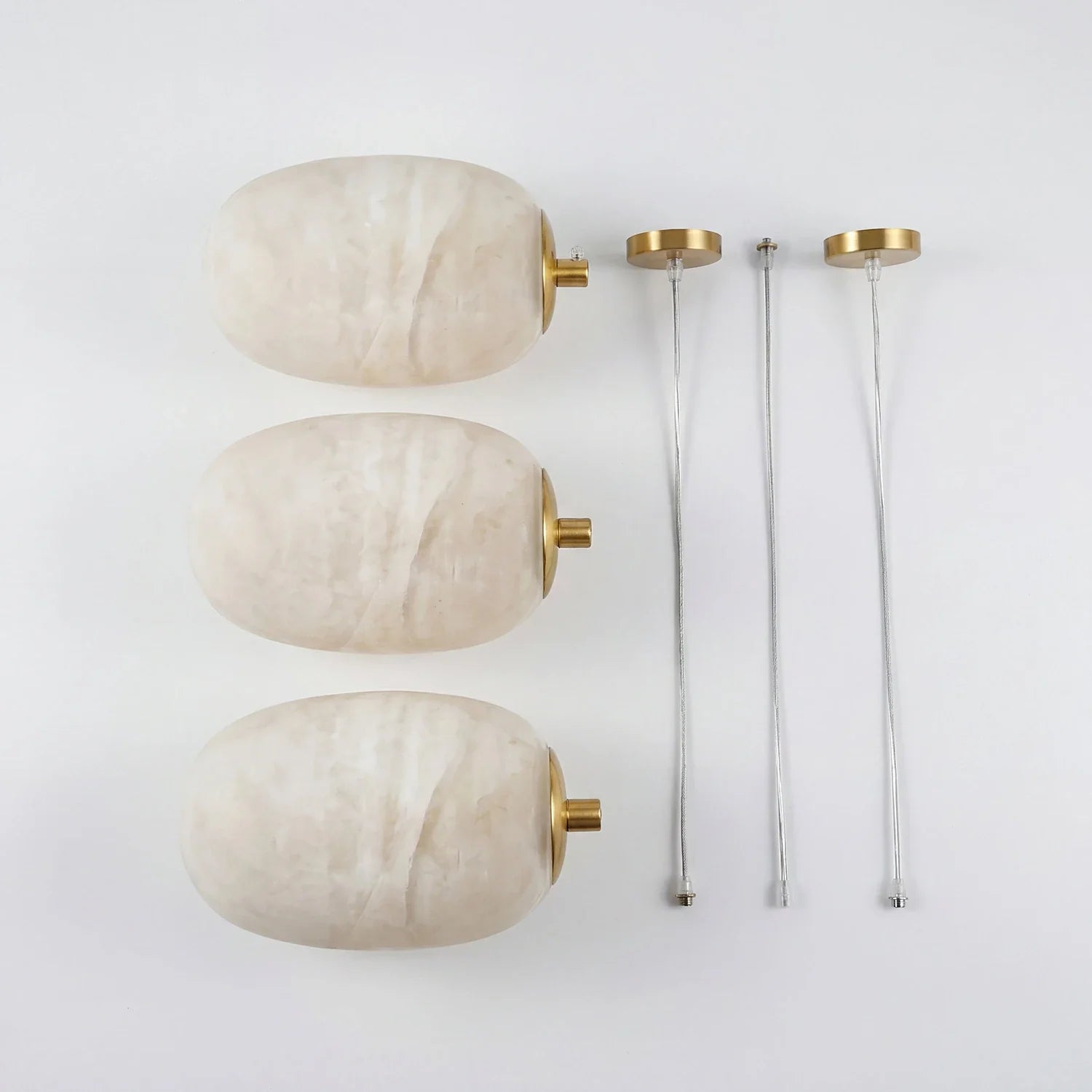 Oval Alabaster Pendant Light