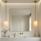 Oval Alabaster Pendant Light