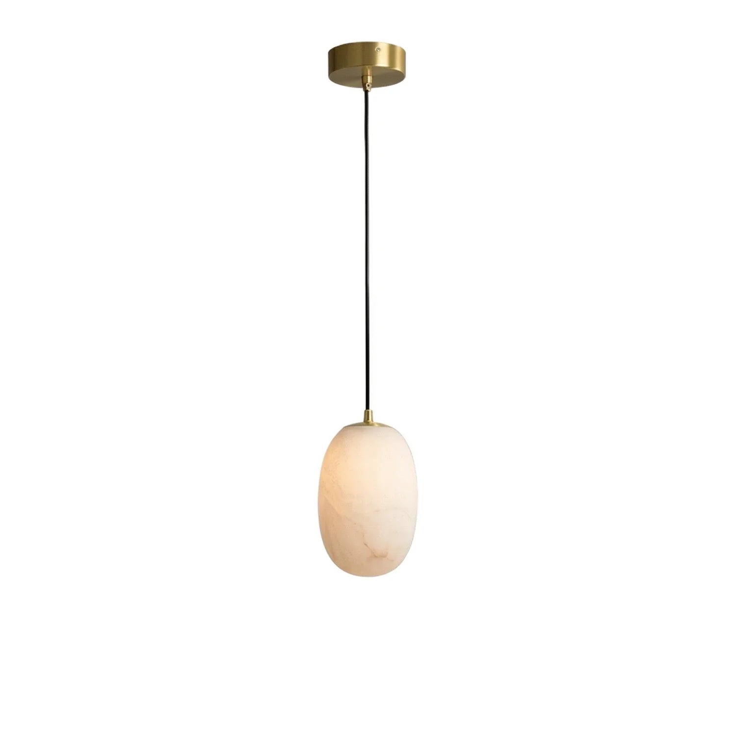 Oval Alabaster Pendant Light