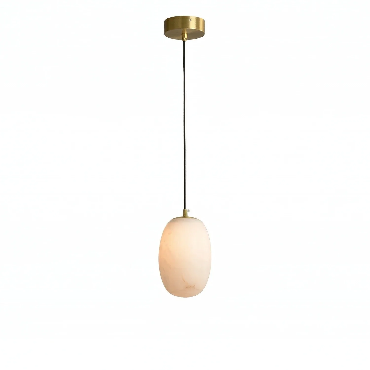 Oval Alabaster Pendant Light