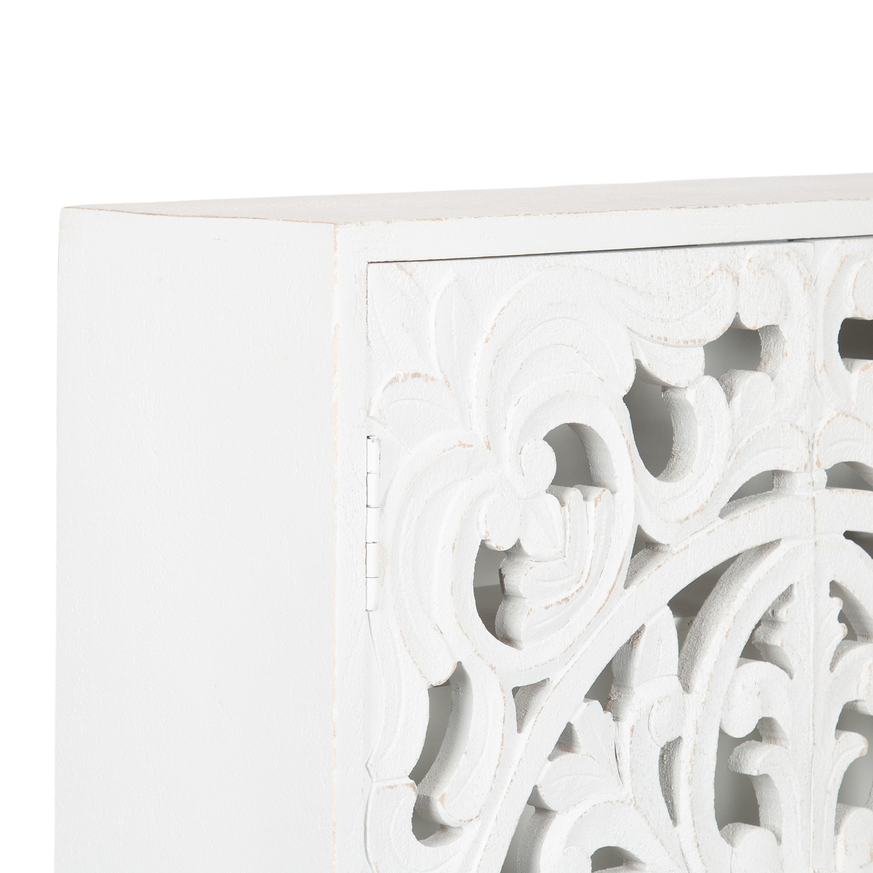 Saanvi Carved Wood Wall Cabinet