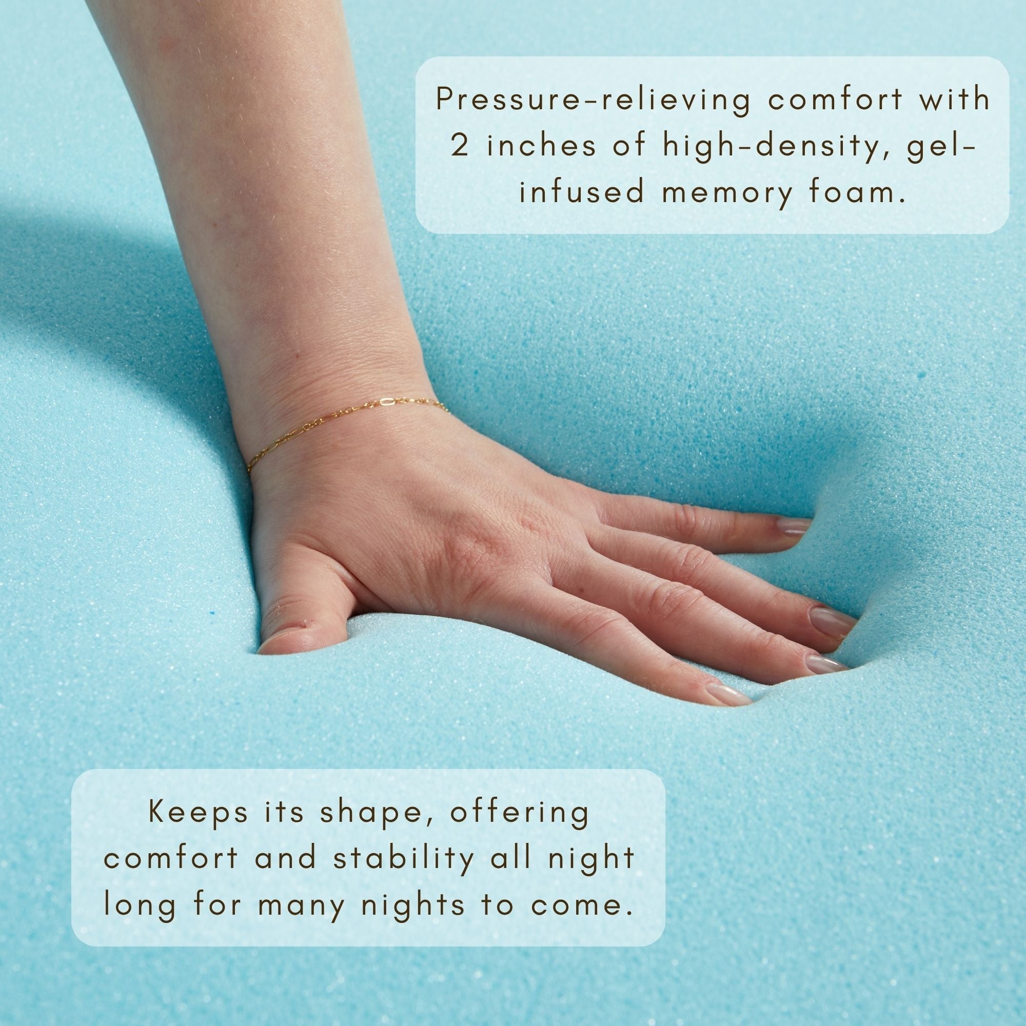 2-Inch Gel Memory Foam Mattress Topper