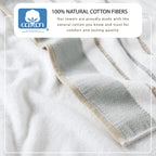 Decorative Cotton Stripe Bath Towel Set - Noelle Collection