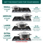 Oval Dutch Oven with Lid - 10 Quart (15 Inch)