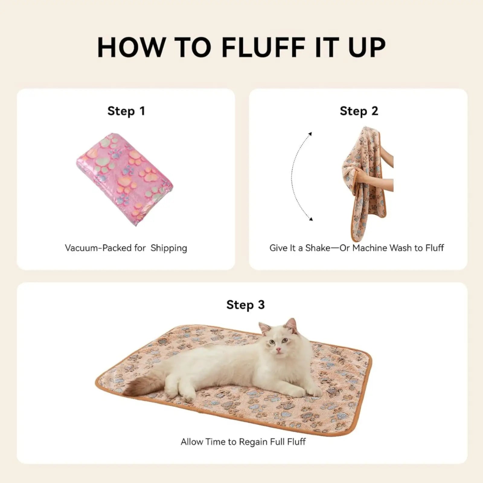 Soft Fleece Pet Blankets 3 Pack Fluffy Dog Throws