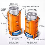 ADG42 The Stacker Can Cooler and Pouch Tin Holder
