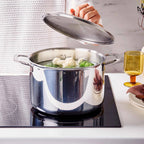 5-Ply Stainless Stock Pot with Lid, 7-Qt