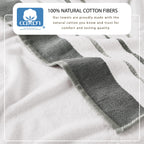 Decorative Cotton Stripe Bath Towel Set - Noelle Collection