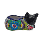 Talavera Sleeping Fox Planter | Hand-Painted Mexican Pottery