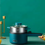 Teal Compact Multifunctional Electric Cooking Pot