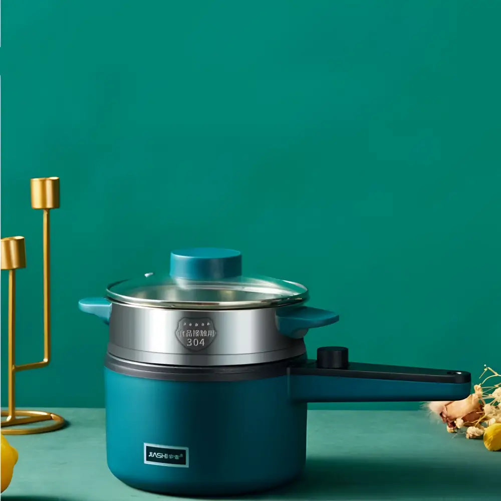Teal Compact Multifunctional Electric Cooking Pot