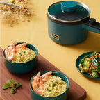 Teal Compact Multifunctional Electric Cooking Pot