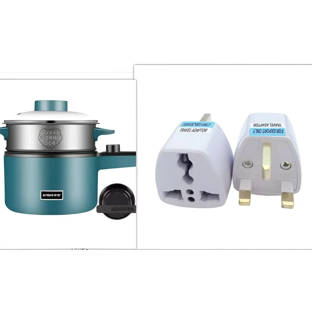Teal Compact Multifunctional Electric Cooking Pot