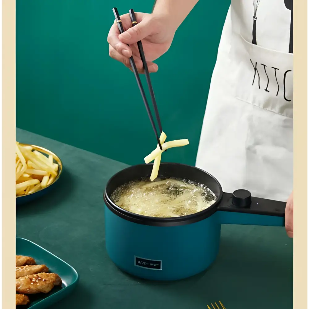 Teal Compact Multifunctional Electric Cooking Pot