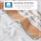 Decorative Cotton Stripe Bath Towel Set - Noelle Collection